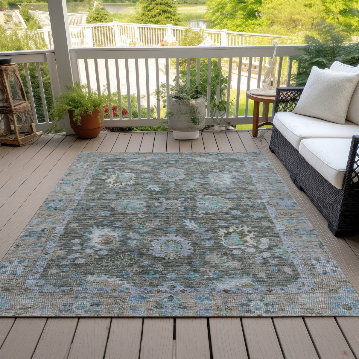 Addison Chantille ACN2104 Global Machine Made Traditional Fern Rug