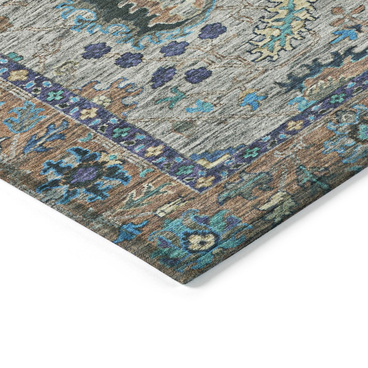 Addison Chantille ACN2104 Global Machine Made Traditional Pewter Rug