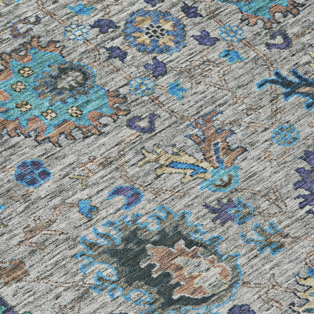 Addison Chantille ACN2104 Global Machine Made Traditional Pewter Rug