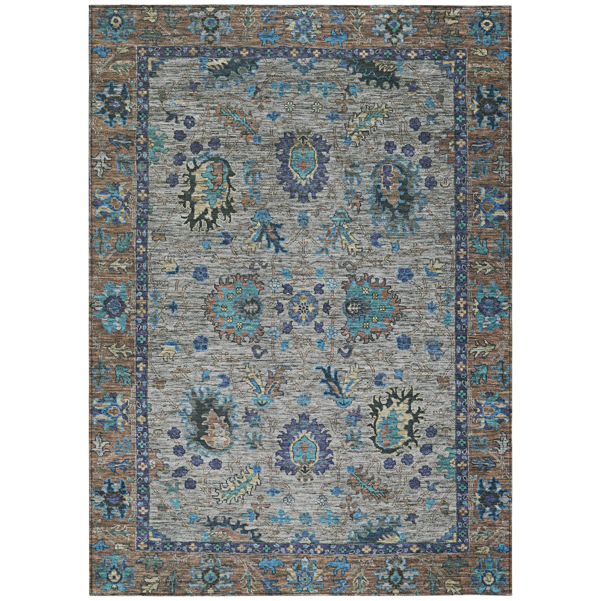 Addison Chantille ACN2104 Global Machine Made Traditional Pewter Rug
