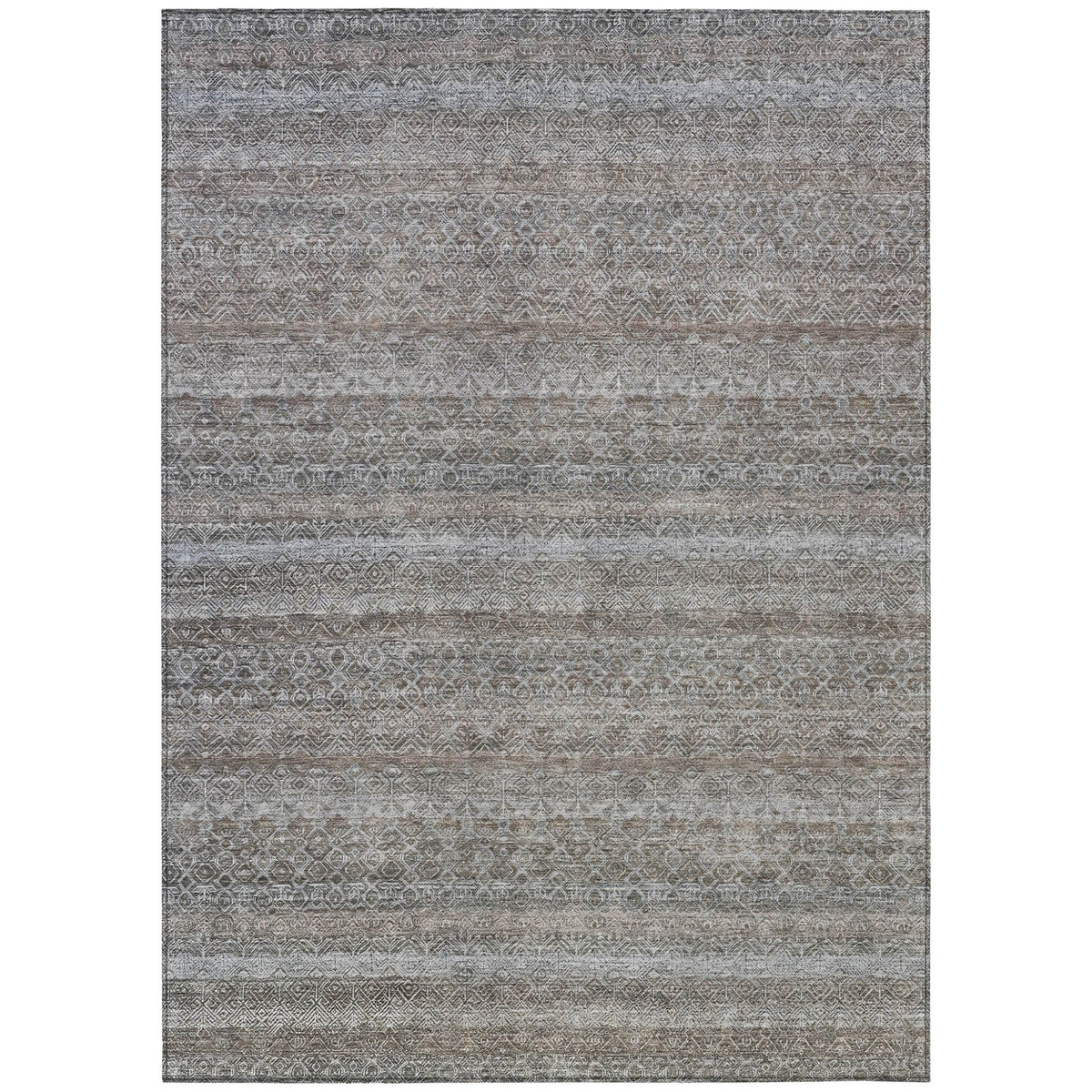 Addison Chantille ACN2105 Stripes Machine Made Transitional Brown Rug