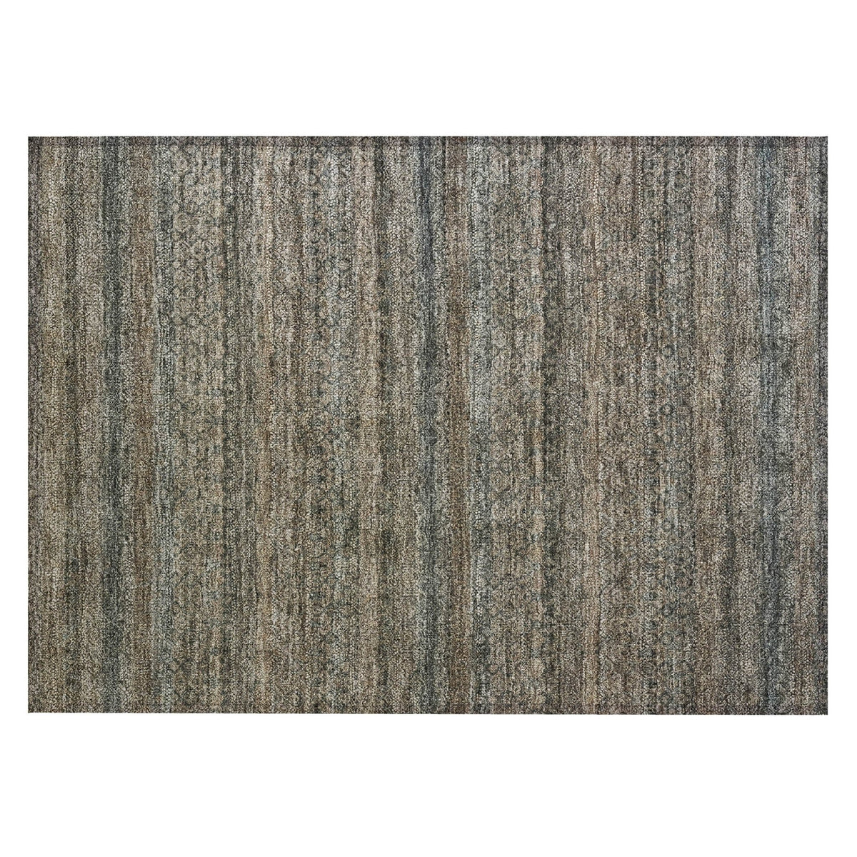 Addison Chantille ACN2105 Stripes Machine Made Transitional Chocolate Rug