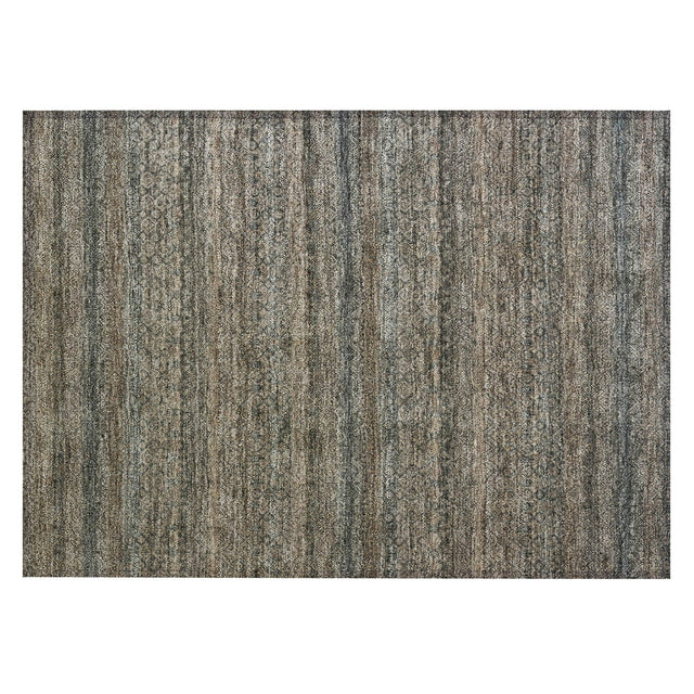 Addison Chantille ACN2105 Stripes Machine Made Transitional Chocolate Rug