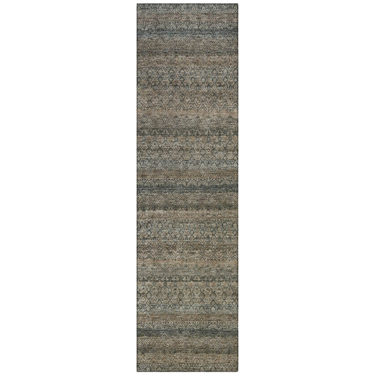 Addison Chantille ACN2105 Stripes Machine Made Transitional Chocolate Rug