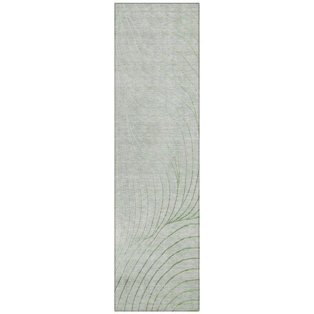 Addison Chantille ACN2107 Swirls Machine Made Transitional Aloe Rug