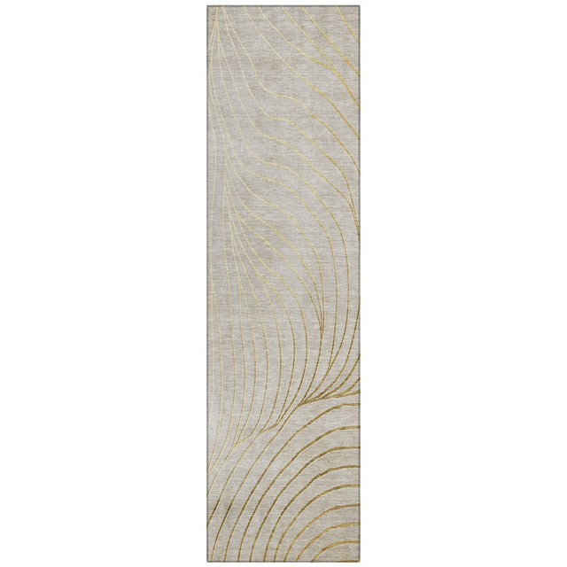 Addison Chantille ACN2107 Swirls Machine Made Transitional Beige Rug