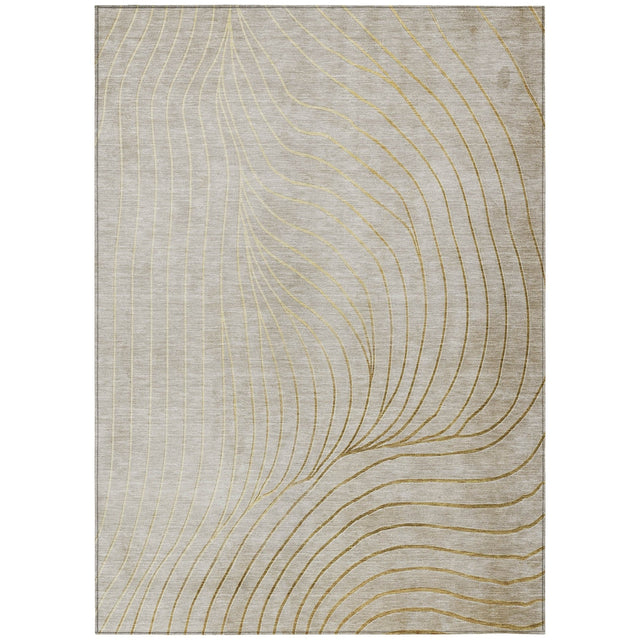 Addison Chantille ACN2107 Swirls Machine Made Transitional Beige Rug