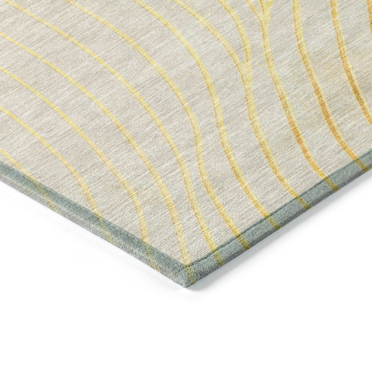 Addison Chantille ACN2107 Swirls Machine Made Transitional Gold Rug