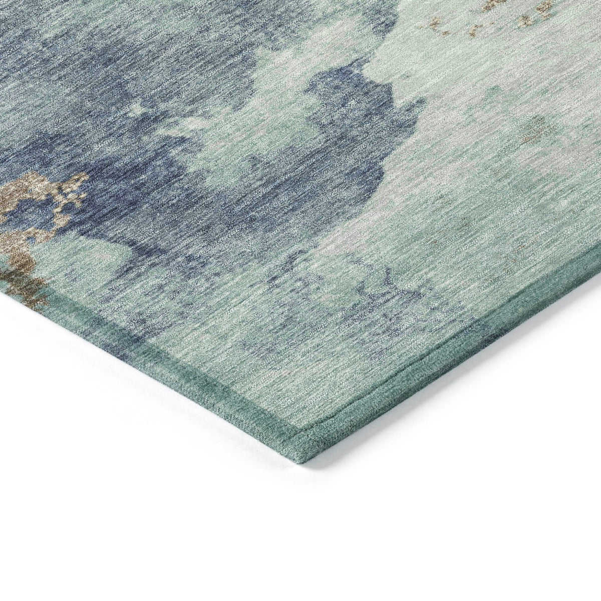 Addison Chantille ACN2108 Abstract Machine Made Transitional Seafoam Rug