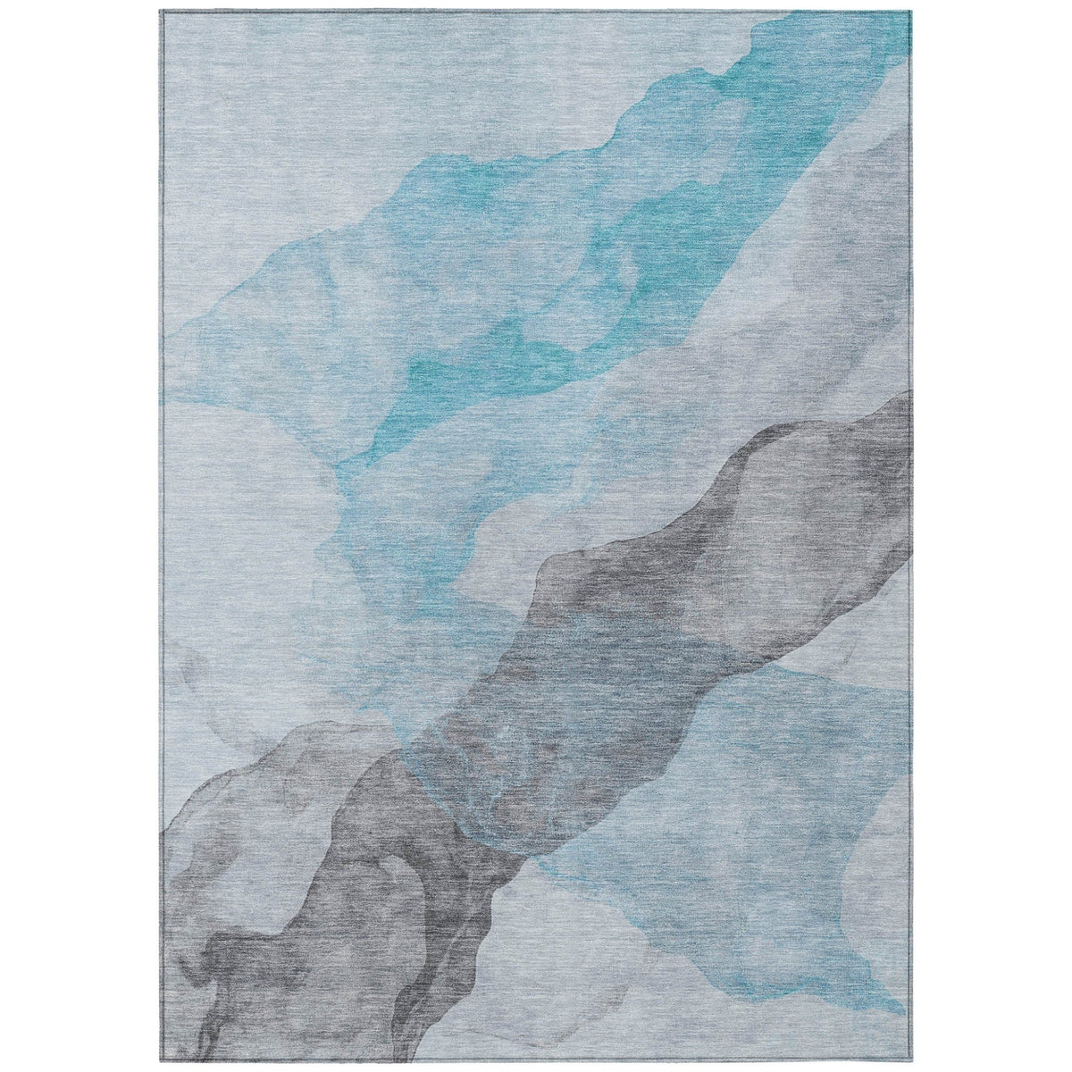 Addison Chantille ACN2109 Abstract Machine Made Transitional Teal Rug