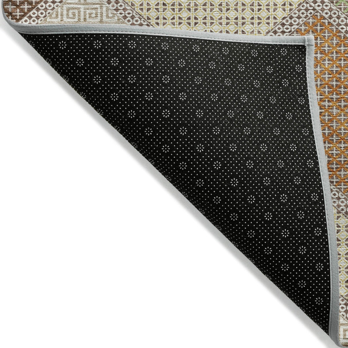 Addison Chantille ACN2111 Geometric Machine Made Transitional Brown Rug
