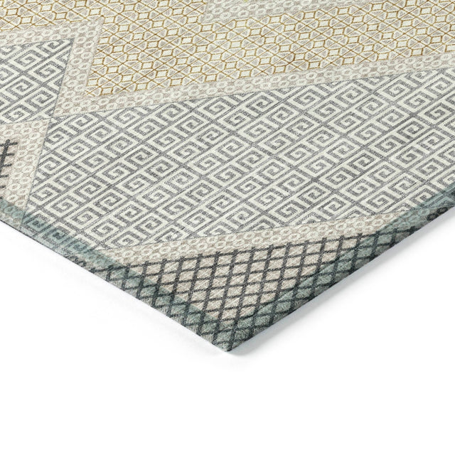 Addison Chantille ACN2111 Geometric Machine Made Transitional Pewter Rug
