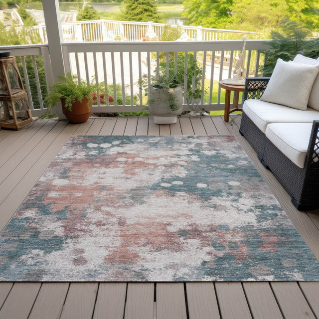 Addison Chantille ACN2114 Abstract Machine Made Transitional Coral Rug