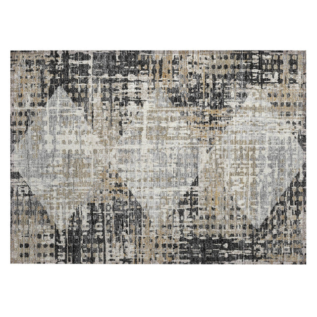 Addison Chantille ACN2116 Geometric Machine Made Transitional Black Rug