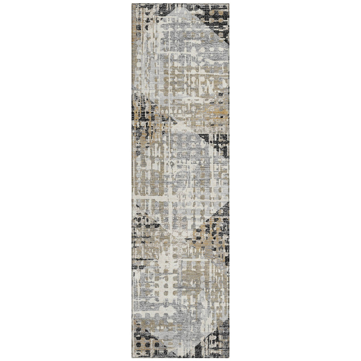 Addison Chantille ACN2116 Geometric Machine Made Transitional Black Rug