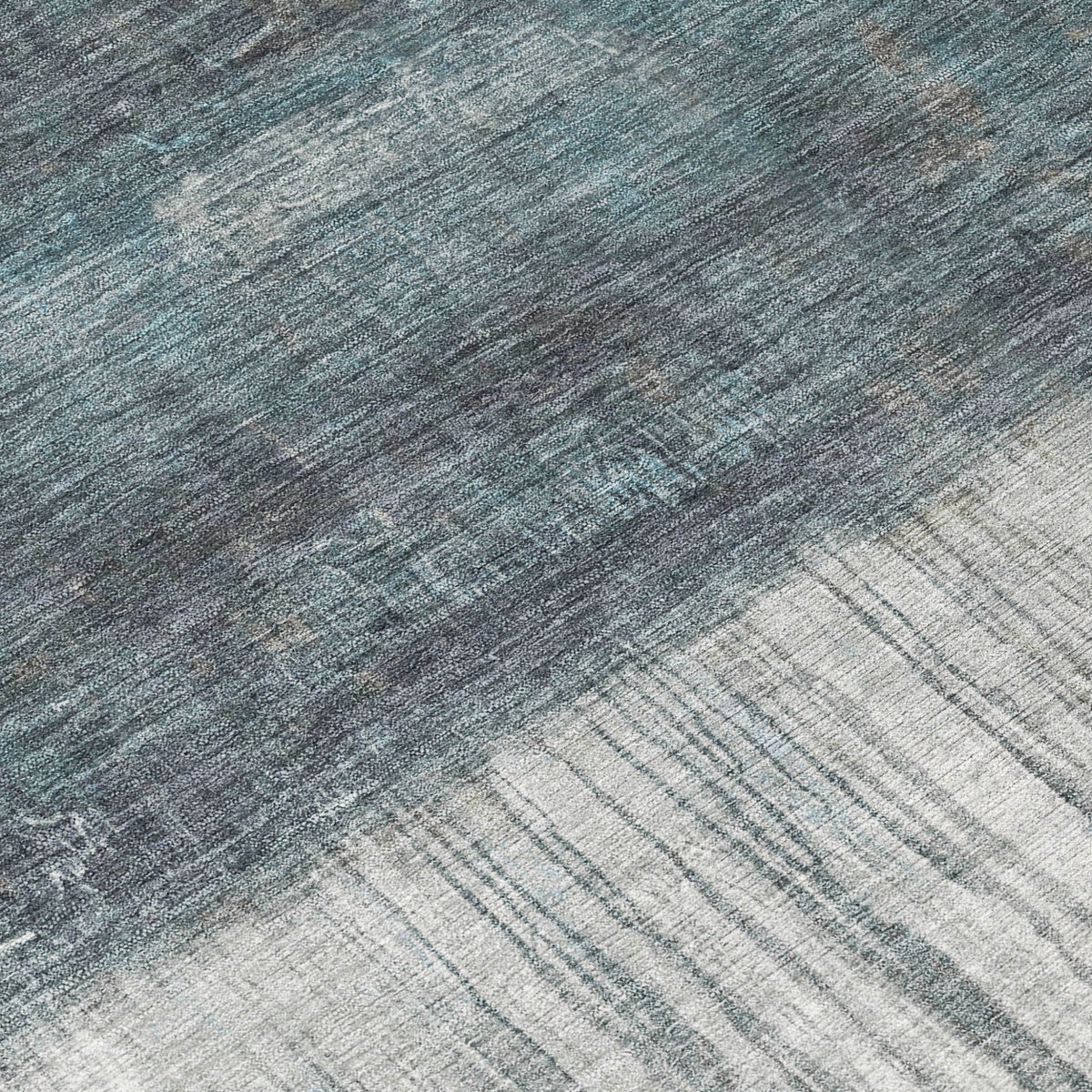 Addison Chantille ACN2118 Abstract Machine Made Transitional Blue Rug