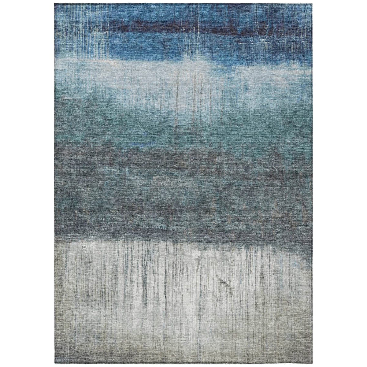 Addison Chantille ACN2118 Abstract Machine Made Transitional Blue Rug