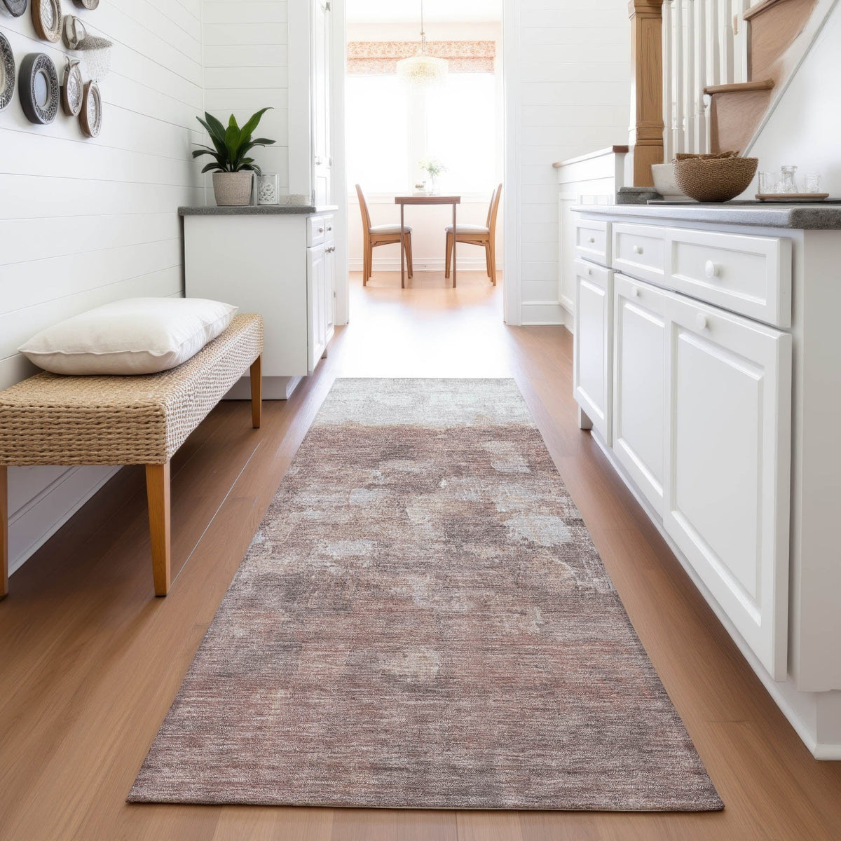 Addison Chantille ACN2119 Abstract Machine Made Transitional Paprika Rug