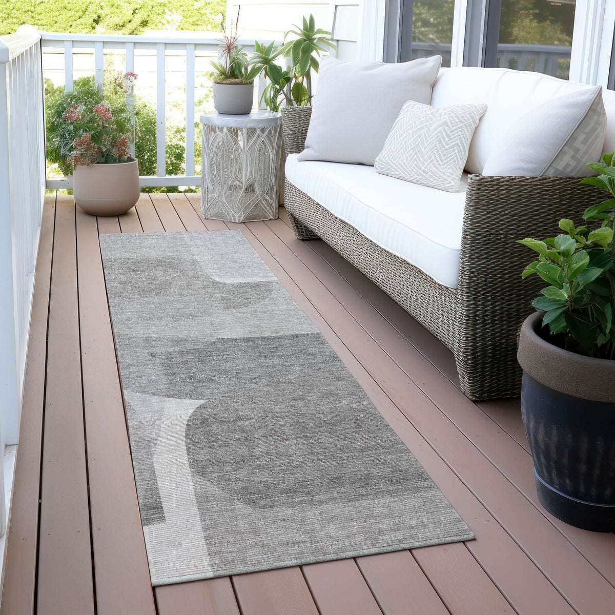 Addison Chantille ACN2121 Blocks Machine Made Transitional Linen Rug