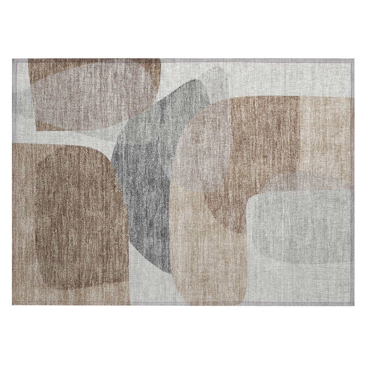 Addison Chantille ACN2121 Blocks Machine Made Transitional Mocha Rug