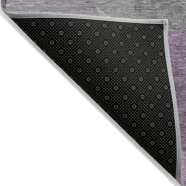 Addison Chantille ACN2121 Blocks Machine Made Transitional Purple Rug