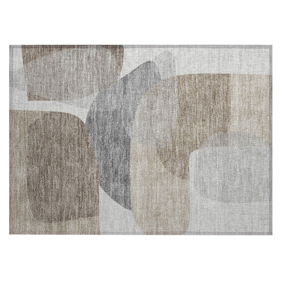 Addison Chantille ACN2121 Blocks Machine Made Transitional Taupe Rug