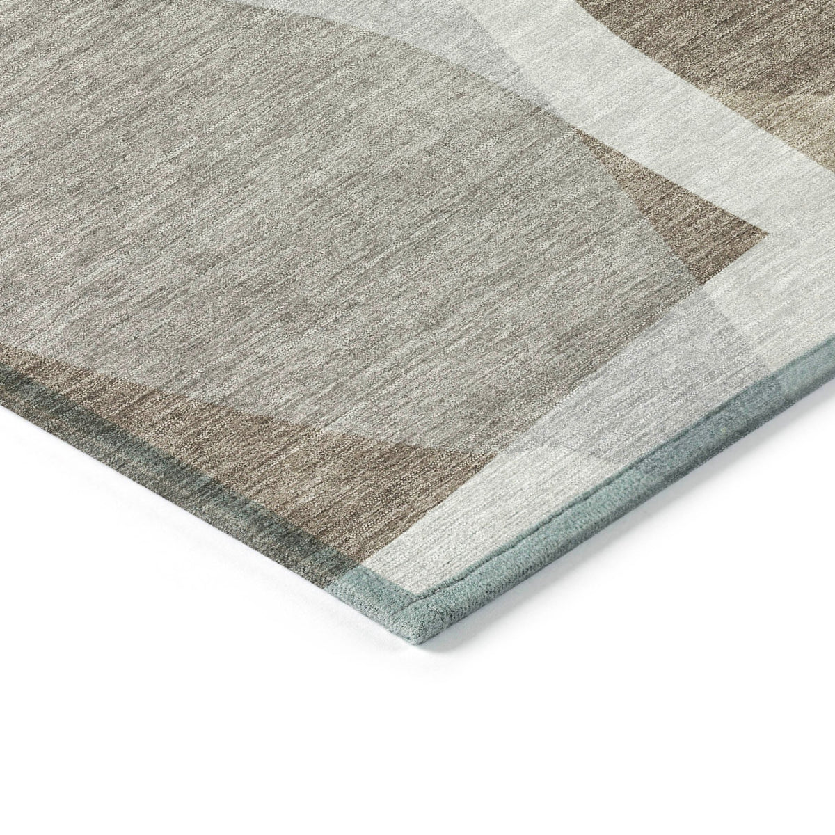 Addison Chantille ACN2121 Blocks Machine Made Transitional Taupe Rug
