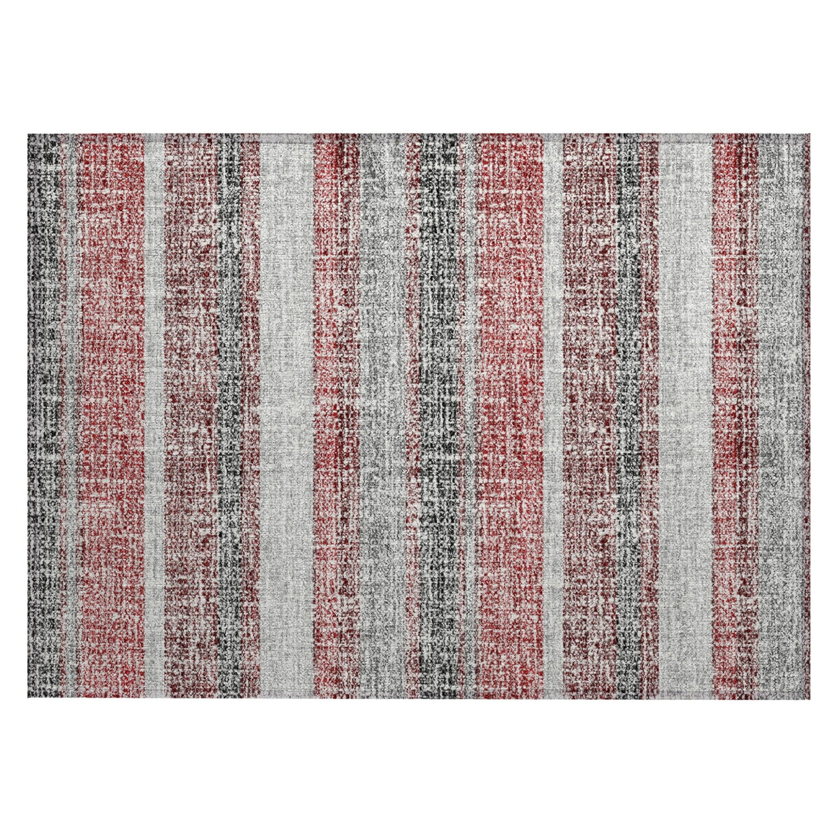 Addison Chantille ACN2122 Stripes Machine Made Transitional Burgundy Rug