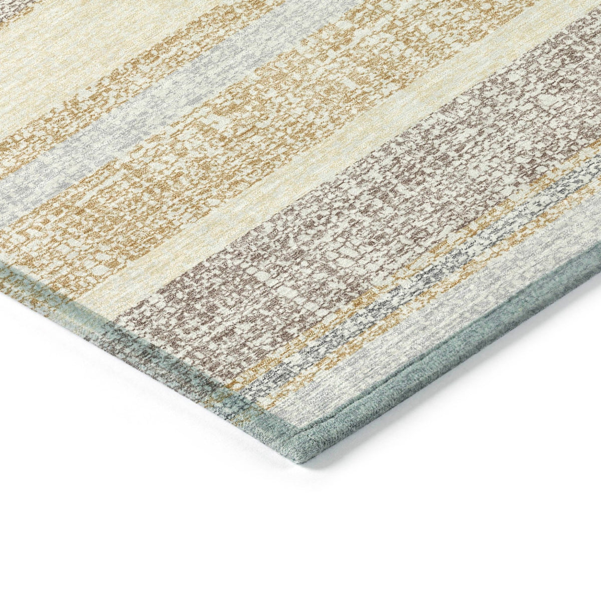 Addison Chantille ACN2122 Stripes Machine Made Transitional Gold Rug