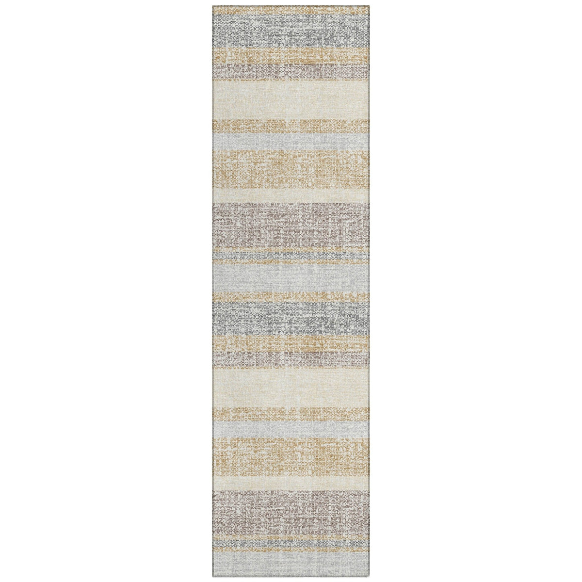 Addison Chantille ACN2122 Stripes Machine Made Transitional Gold Rug