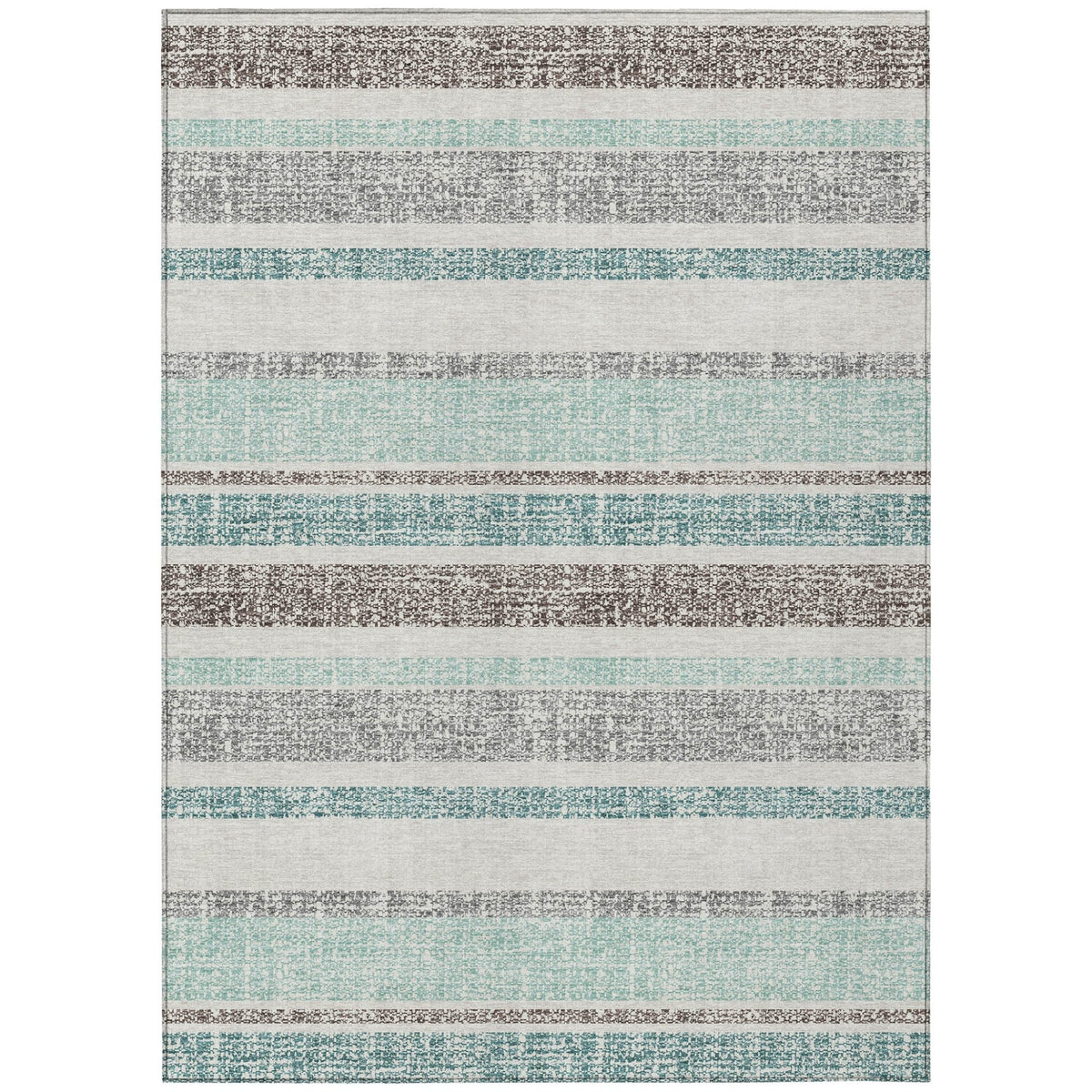 Addison Chantille ACN2122 Stripes Machine Made Transitional Teal Rug