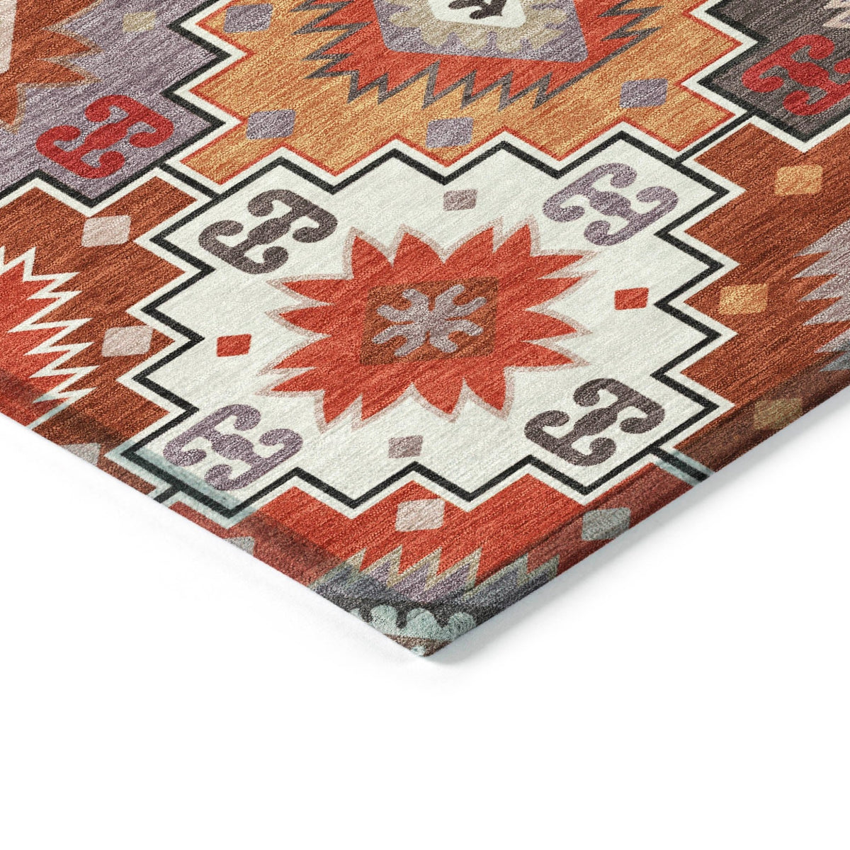 Addison Chantille ACN2123 Ethnic Machine Made Transitional Paprika Rug
