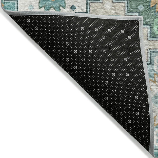 Addison Chantille ACN2123 Ethnic Machine Made Transitional Teal Rug