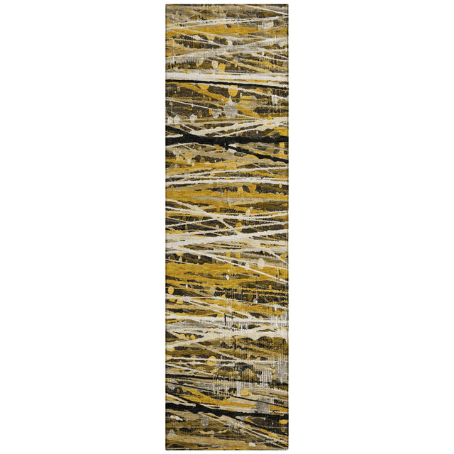 Addison Chantille ACN2126 Stripes Machine Made Transitional Brown Rug
