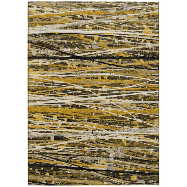 Addison Chantille ACN2126 Stripes Machine Made Transitional Brown Rug