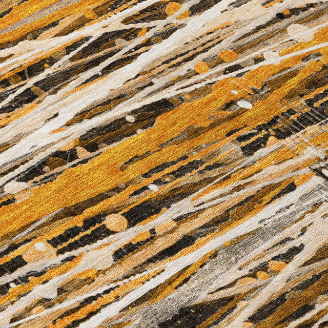 Addison Chantille ACN2126 Stripes Machine Made Transitional Copper Rug