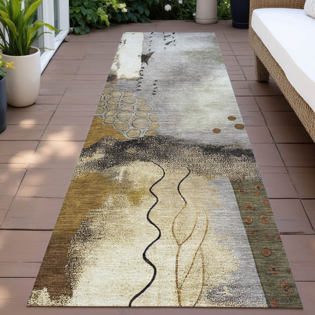 Addison Chantille ACN2127 Modern Machine Made Transitional Chocolate Rug