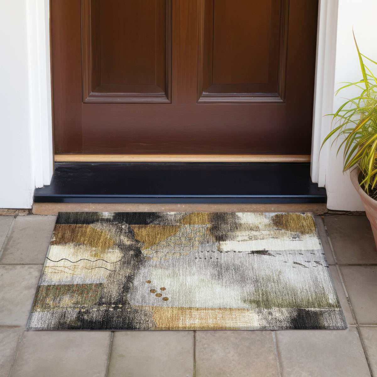 Addison Chantille ACN2127 Modern Machine Made Transitional Chocolate Rug