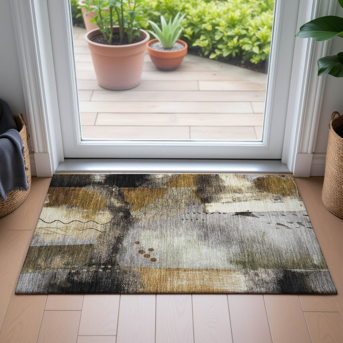 Addison Chantille ACN2127 Modern Machine Made Transitional Chocolate Rug