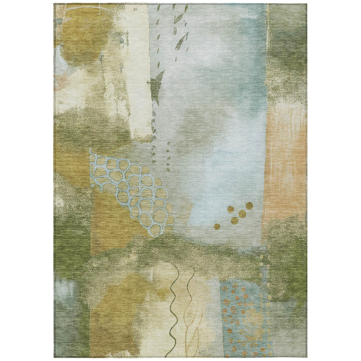 Addison Chantille ACN2127 Modern Machine Made Transitional Green Rug