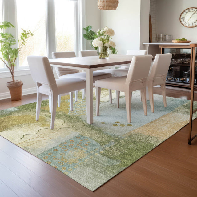 Addison Chantille ACN2127 Modern Machine Made Transitional Green Rug