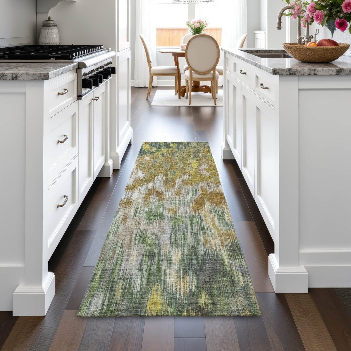 Addison Chantille ACN2129 Abstract Machine Made Transitional Brown Rug