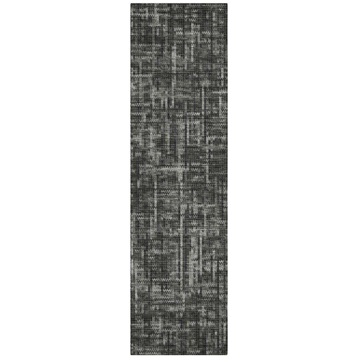 Addison Chantille ACN2130 Stripes Machine Made Transitional Charcoal Rug