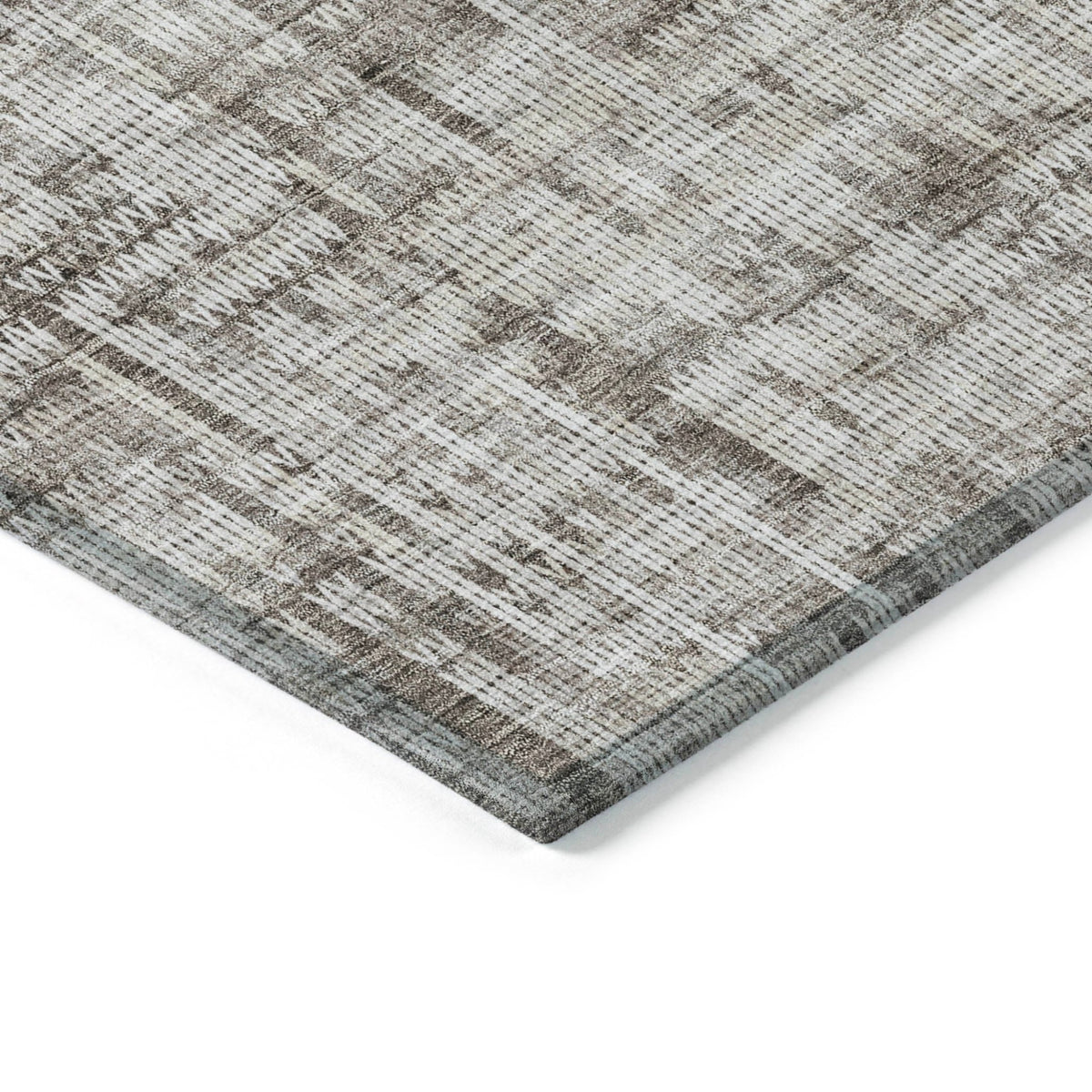 Addison Chantille ACN2130 Stripes Machine Made Transitional Taupe Rug