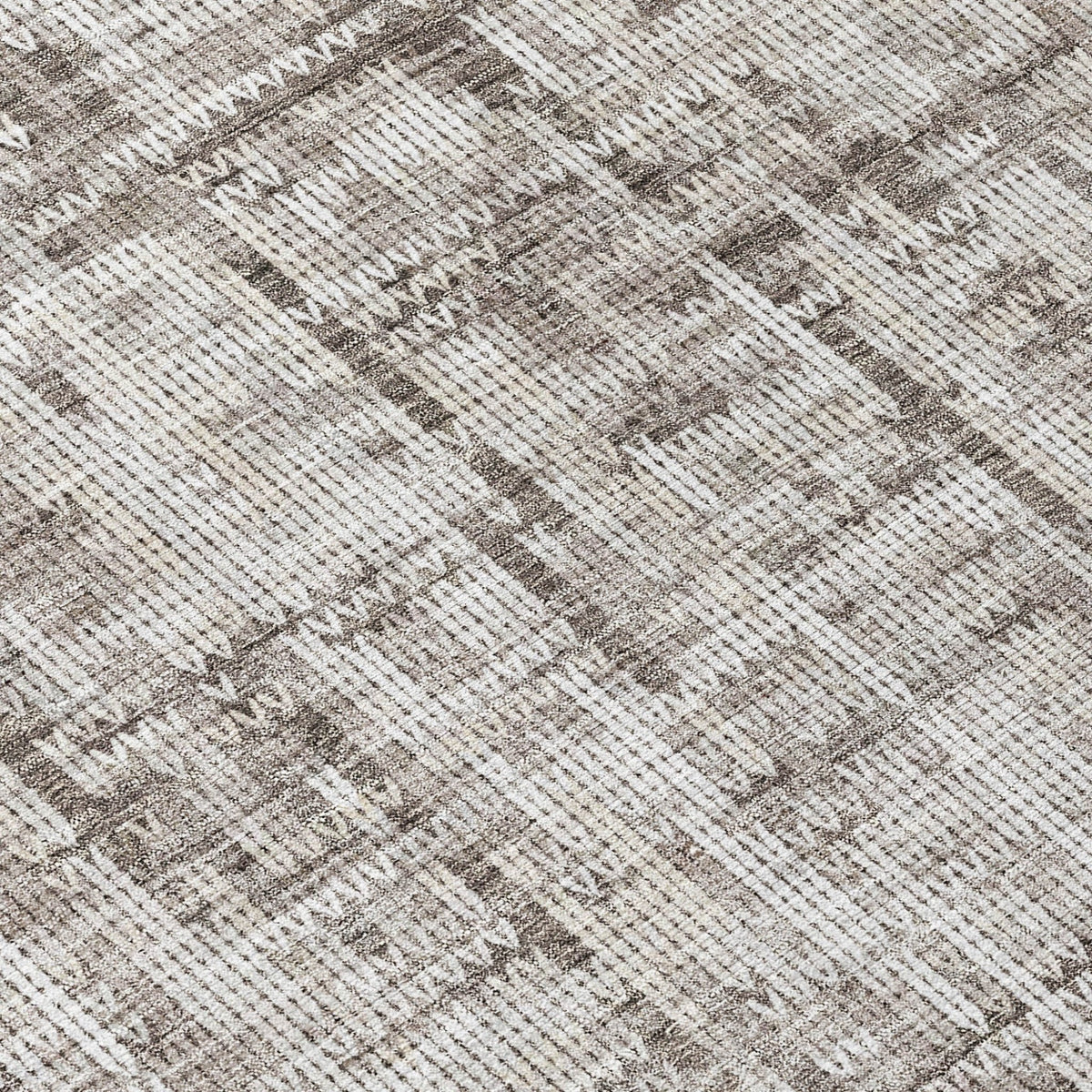 Addison Chantille ACN2130 Stripes Machine Made Transitional Taupe Rug