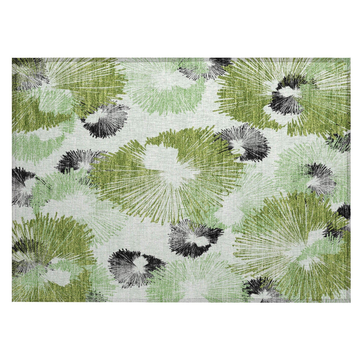 Addison Chantille ACN2132 Floral Machine Made Transitional Olive Rug