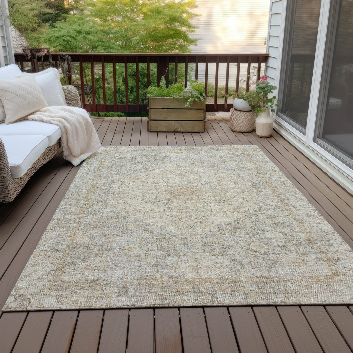 Addison Chantille ACN2136 Global Machine Made Traditional Beige Rug