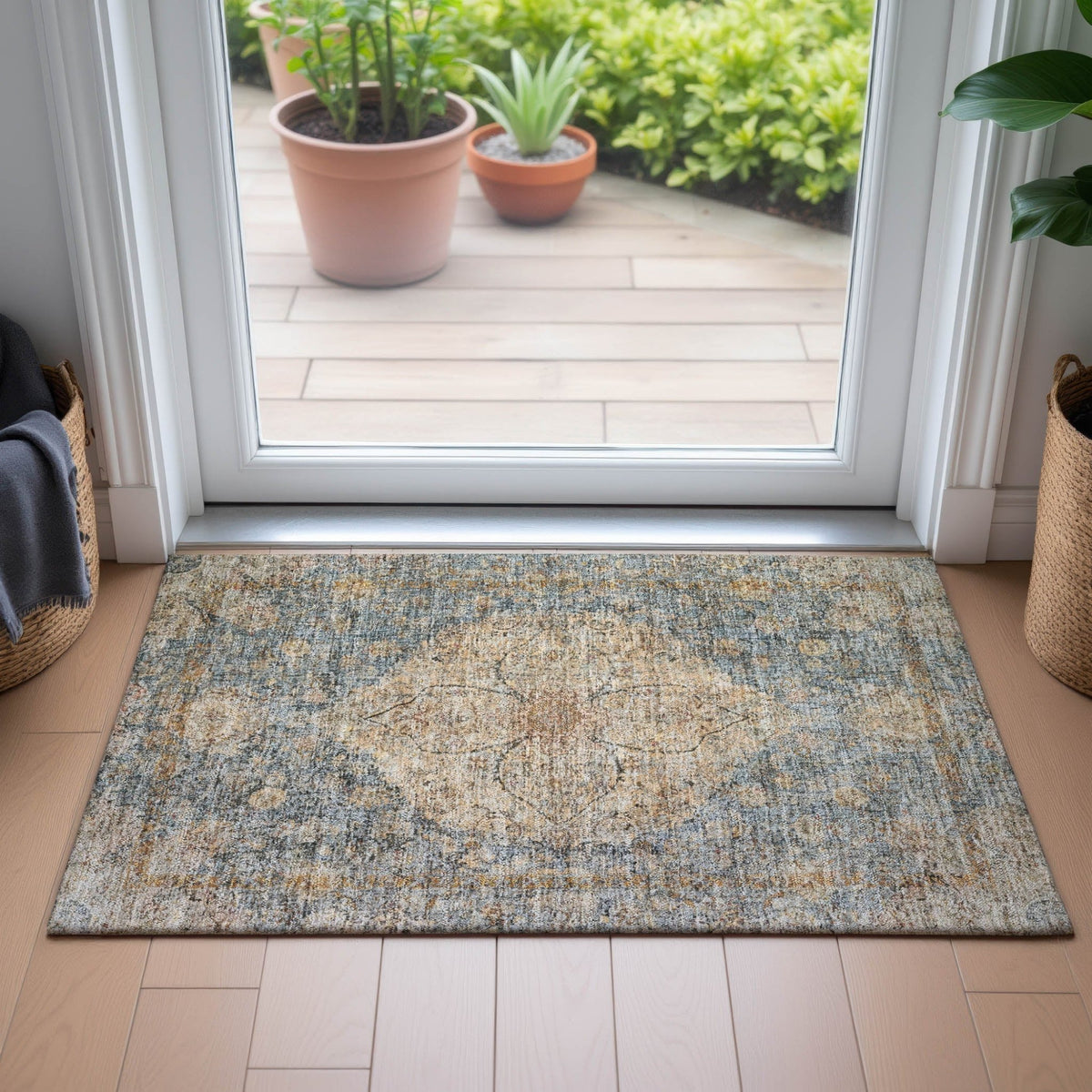 Addison Chantille ACN2136 Global Machine Made Traditional Blue Rug