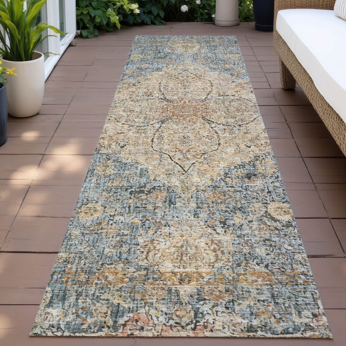 Addison Chantille ACN2136 Global Machine Made Traditional Blue Rug