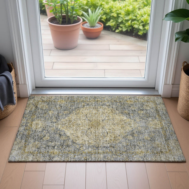 Addison Chantille ACN2136 Global Machine Made Traditional Pewter Rug